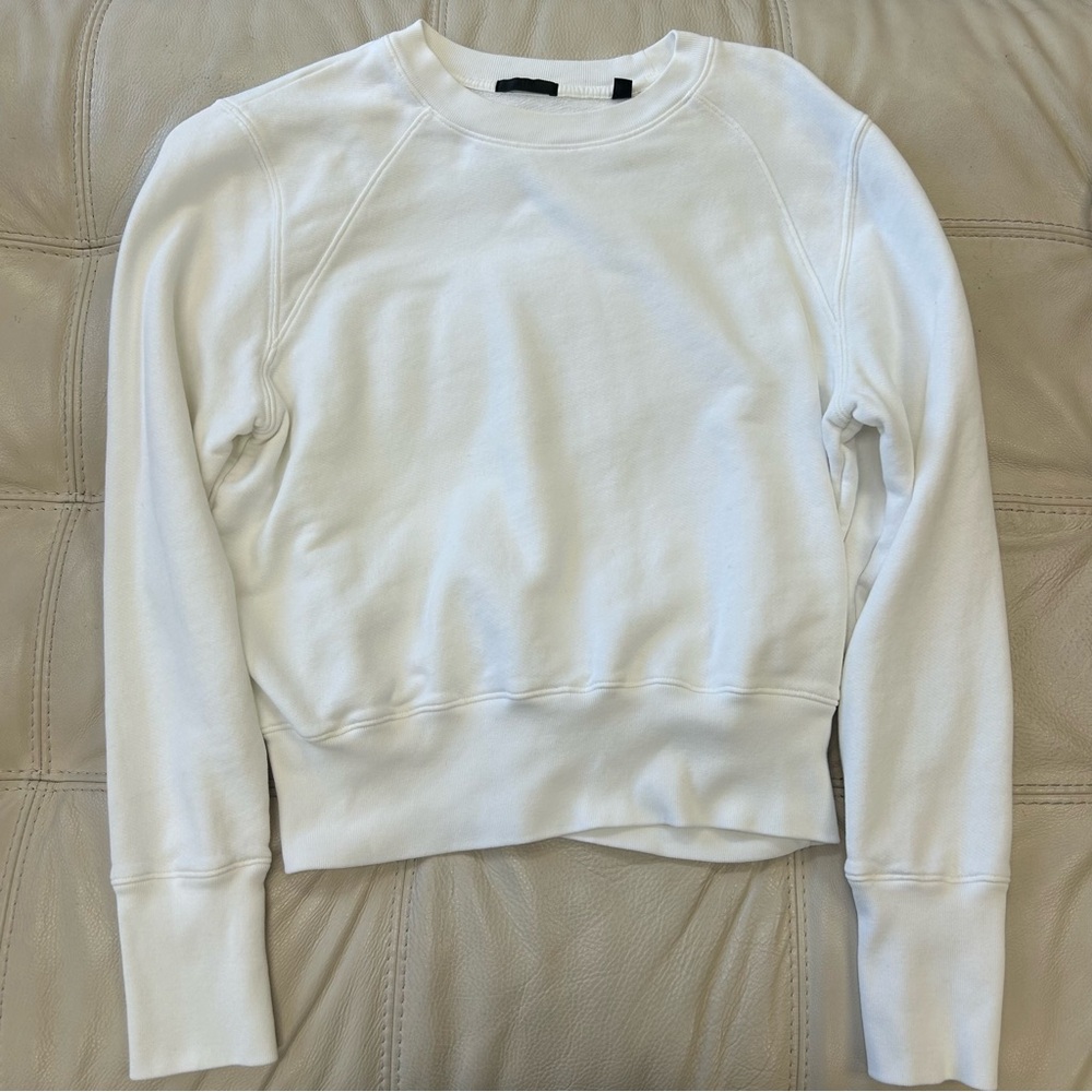 ATM Anthony Thomas Melillo White Crew Neck Sweater
